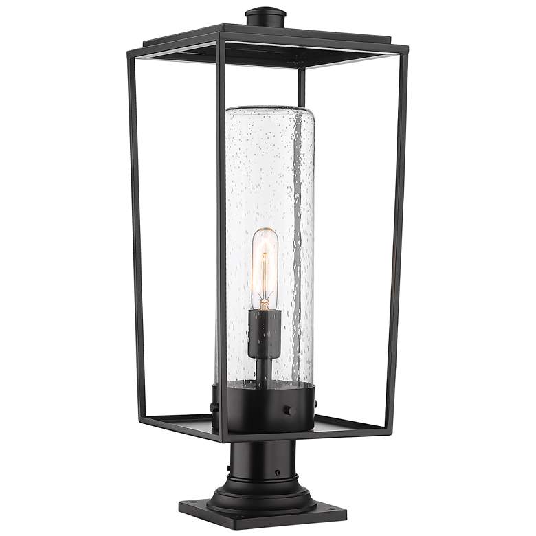 Image 1 Z-Lite 1 Light Outdoor Pier Mounted Fixture in Black Finish