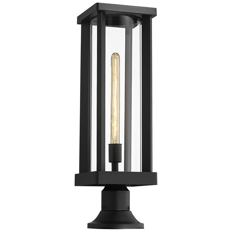 Image 1 Z-Lite 1 Light Outdoor Pier Mounted Fixture in Black Finish