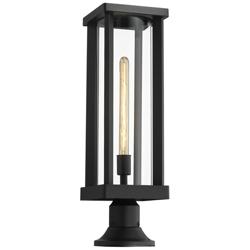 Z-Lite 1 Light Outdoor Pier Mounted Fixture in Black Finish