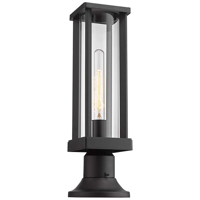 Image 1 Z-Lite 1 Light Outdoor Pier Mounted Fixture in Black Finish