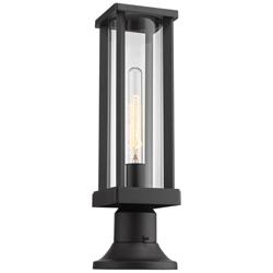 Z-Lite 1 Light Outdoor Pier Mounted Fixture in Black Finish