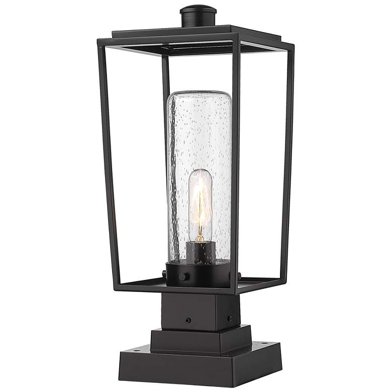 Image 1 Z-Lite 1 Light Outdoor Pier Mounted Fixture in Black Finish