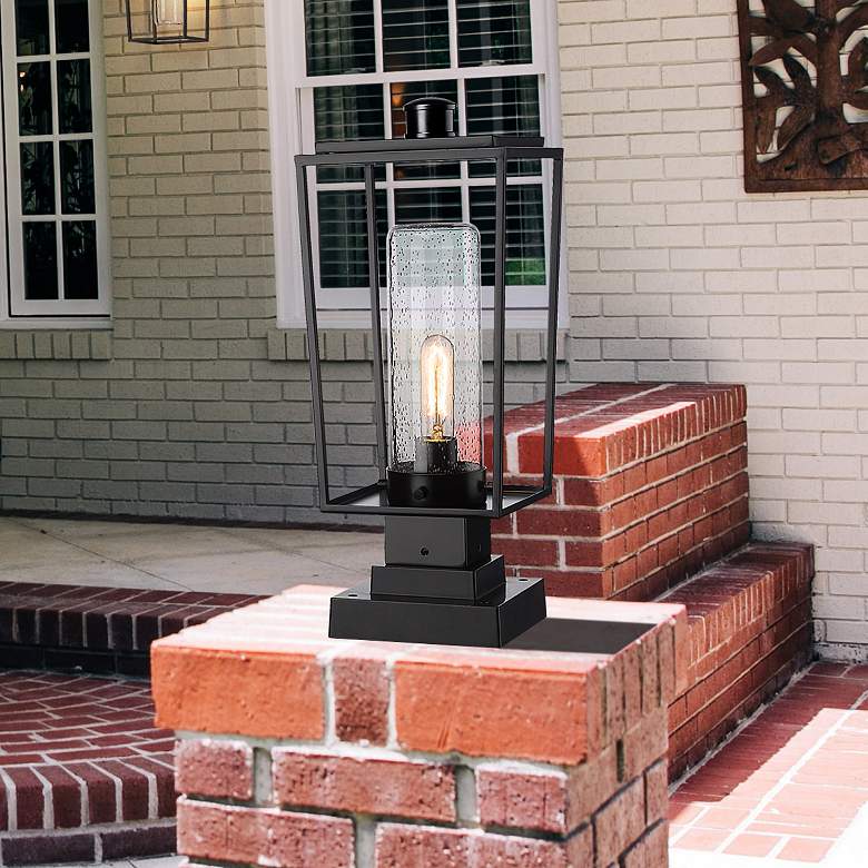Image 1 Z-Lite 1 Light Outdoor Pier Mounted Fixture in Black Finish