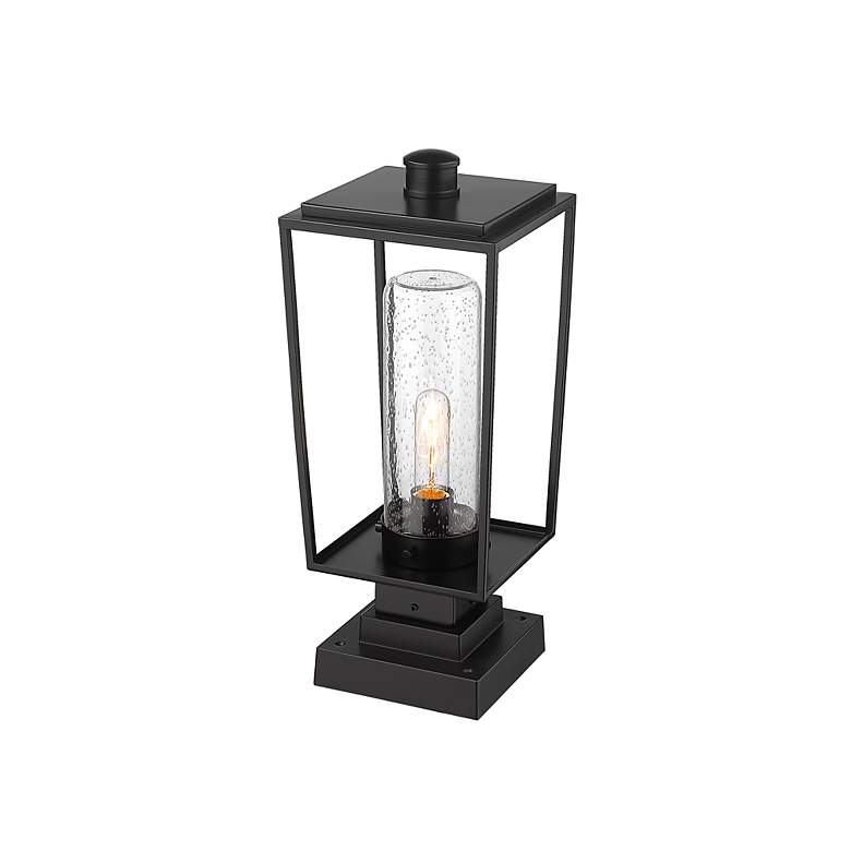 Image 6 Z-Lite 1 Light Outdoor Pier Mounted Fixture in Black Finish more views