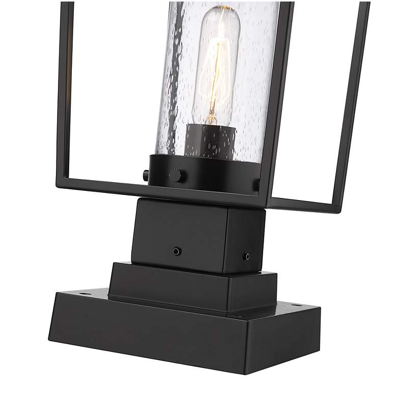 Image 7 Z-Lite 1 Light Outdoor Pier Mounted Fixture in Black Finish more views
