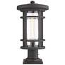 Z-Lite 1 Light Outdoor Pier Mounted Fixture in Oil Rubbed Bronze Finish