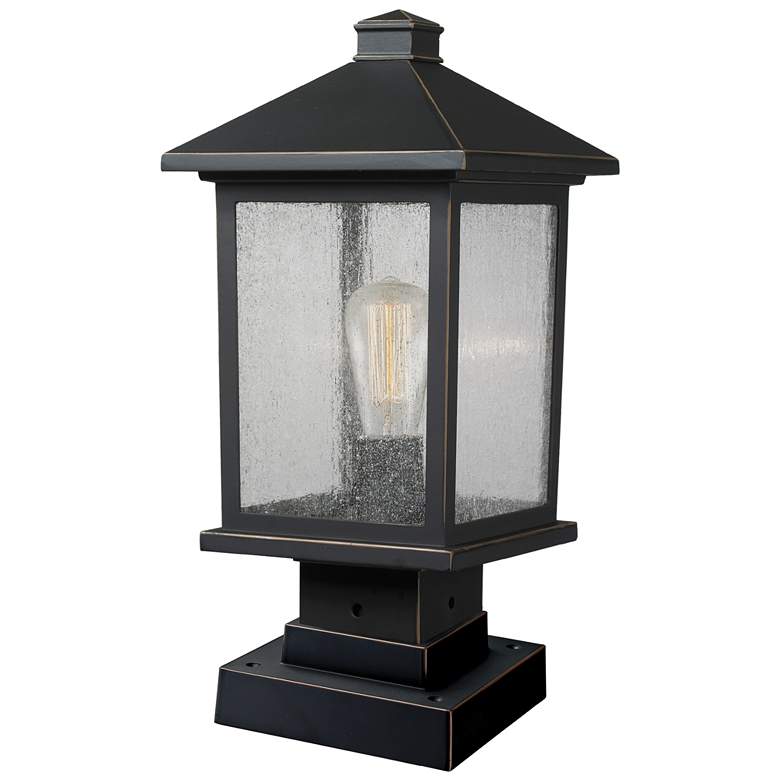 Image 1 Z-Lite 1 Light Outdoor Pier Mounted Fixture in Oil Rubbed Bronze Finish