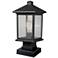 Z-Lite 1 Light Outdoor Pier Mounted Fixture in Oil Rubbed Bronze Finish