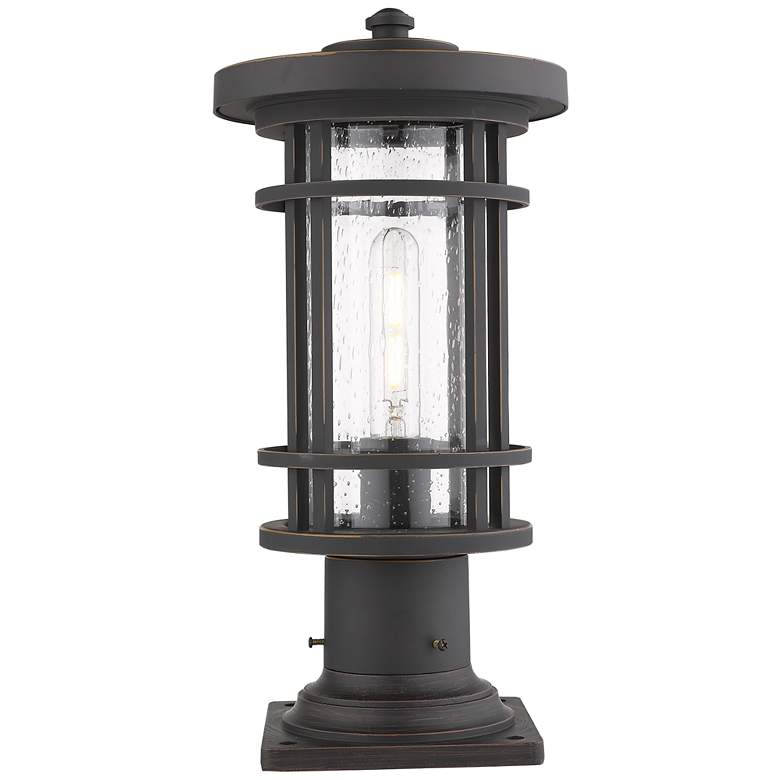 Image 1 Z-Lite 1 Light Outdoor Pier Mounted Fixture in Oil Rubbed Bronze Finish