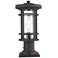 Z-Lite 1 Light Outdoor Pier Mounted Fixture in Oil Rubbed Bronze Finish
