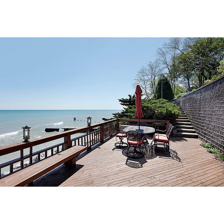 Image 2 Z-Lite 1 Light Outdoor Pier Mounted Fixture in Oil Rubbed Bronze Finish more views