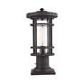 6_Z-Lite 1 Light Outdoor Pier Mounted Fixture in Oil Rubbed Bronze Finish more views