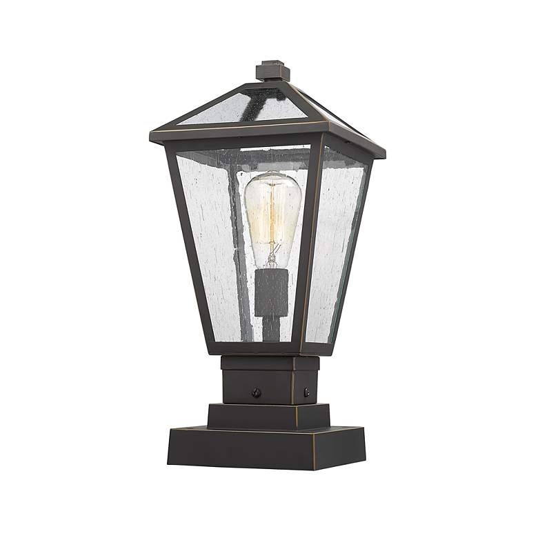 Image 2 Z-Lite 1 Light Outdoor Pier Mounted Fixture in Oil Rubbed Bronze Finish more views