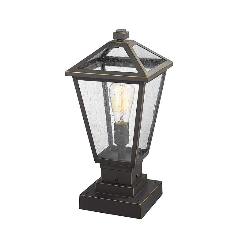 Image 3 Z-Lite 1 Light Outdoor Pier Mounted Fixture in Oil Rubbed Bronze Finish more views