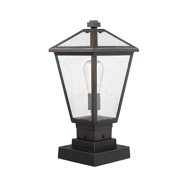 Image 4 Z-Lite 1 Light Outdoor Pier Mounted Fixture in Oil Rubbed Bronze Finish more views