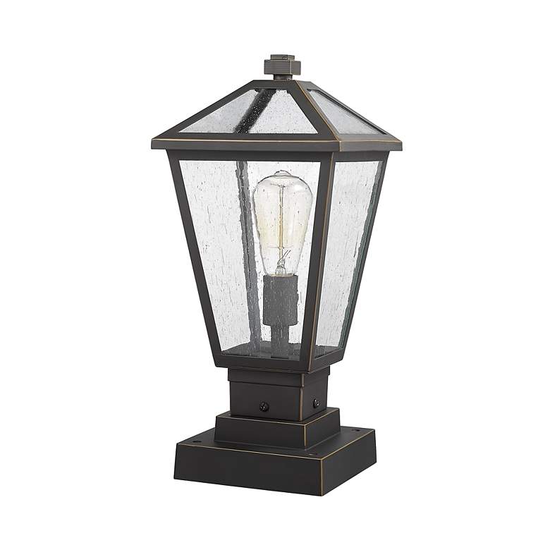 Image 5 Z-Lite 1 Light Outdoor Pier Mounted Fixture in Oil Rubbed Bronze Finish more views