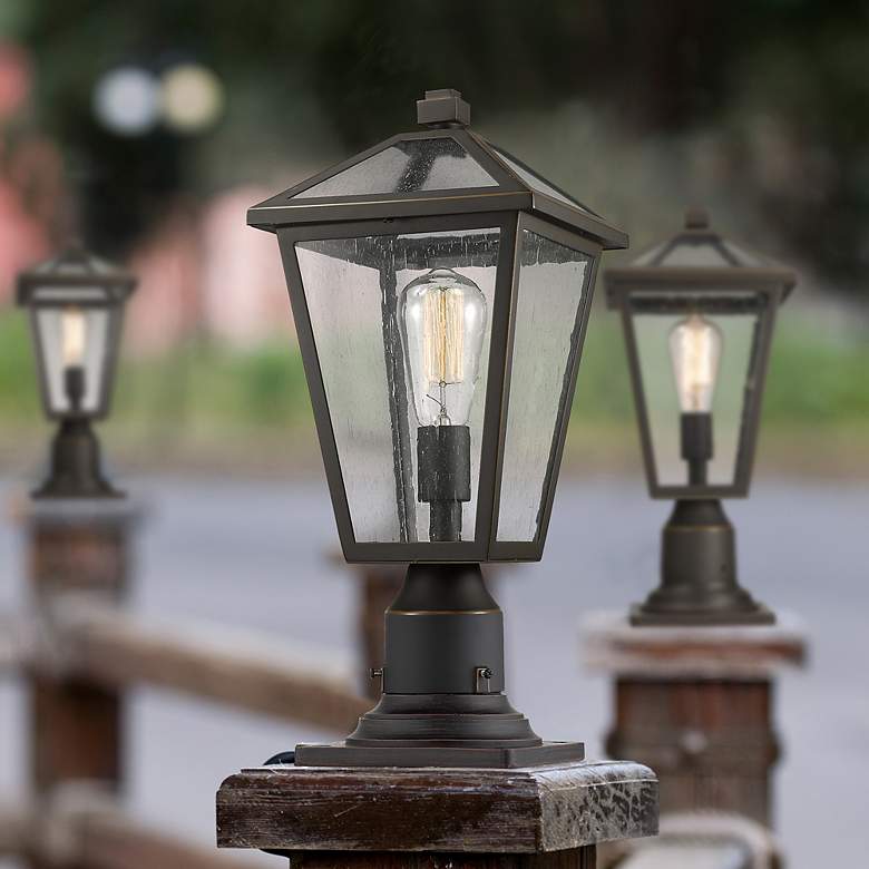 Image 1 Z-Lite 1 Light Outdoor Pier Mounted Fixture in Oil Rubbed Bronze Finish
