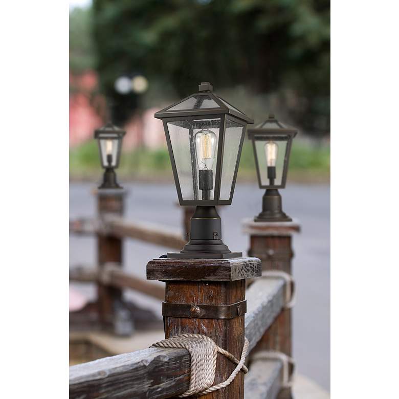 Image 3 Z-Lite 1 Light Outdoor Pier Mounted Fixture in Oil Rubbed Bronze Finish more views