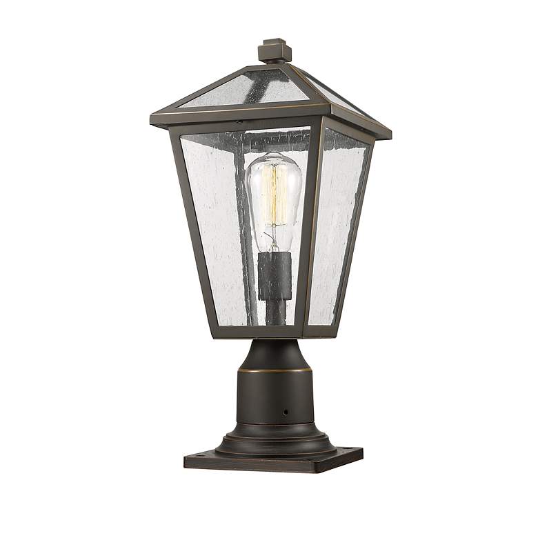 Image 4 Z-Lite 1 Light Outdoor Pier Mounted Fixture in Oil Rubbed Bronze Finish more views
