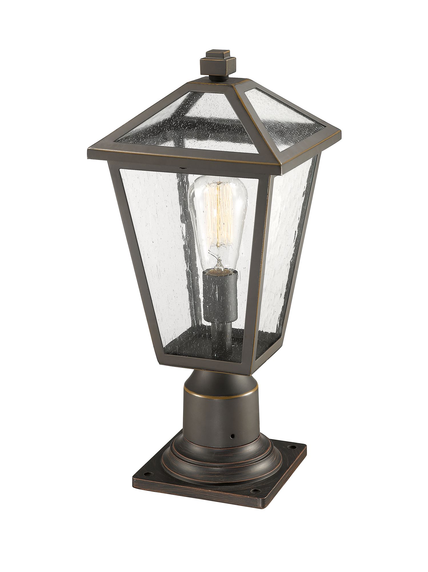 Image 5 Z-Lite 1 Light Outdoor Pier Mounted Fixture in Oil Rubbed Bronze Finish more views