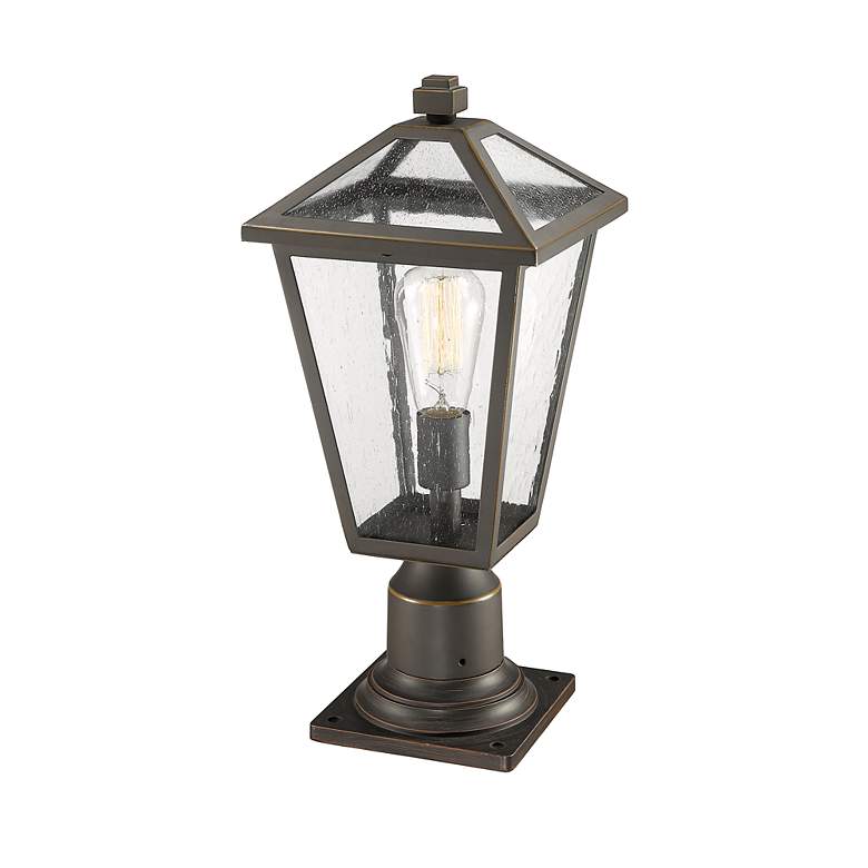 Image 5 Z-Lite 1 Light Outdoor Pier Mounted Fixture in Oil Rubbed Bronze Finish more views