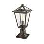 5_Z-Lite 1 Light Outdoor Pier Mounted Fixture in Oil Rubbed Bronze Finish more views