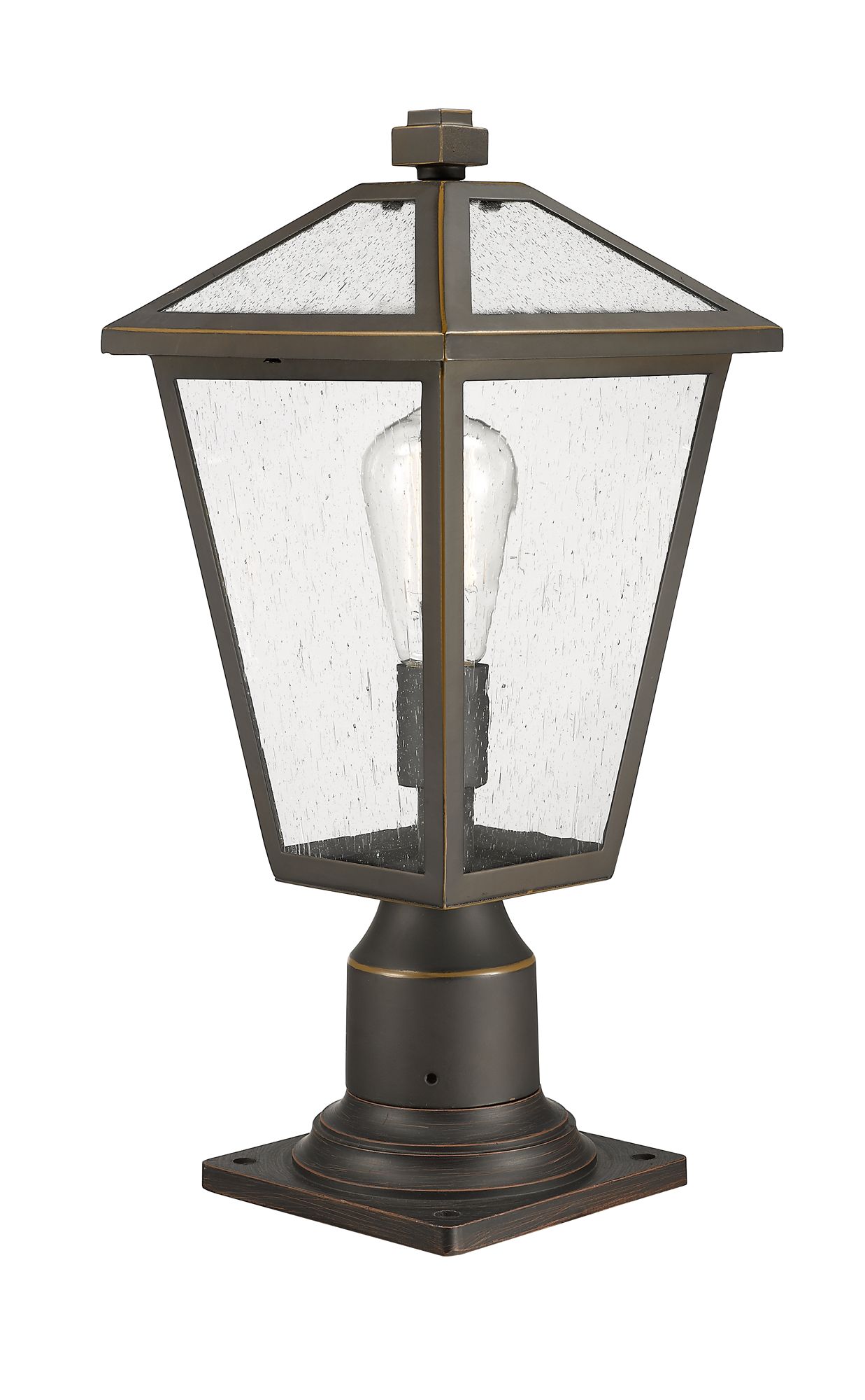 Image 6 Z-Lite 1 Light Outdoor Pier Mounted Fixture in Oil Rubbed Bronze Finish more views