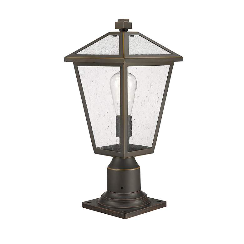 Image 6 Z-Lite 1 Light Outdoor Pier Mounted Fixture in Oil Rubbed Bronze Finish more views