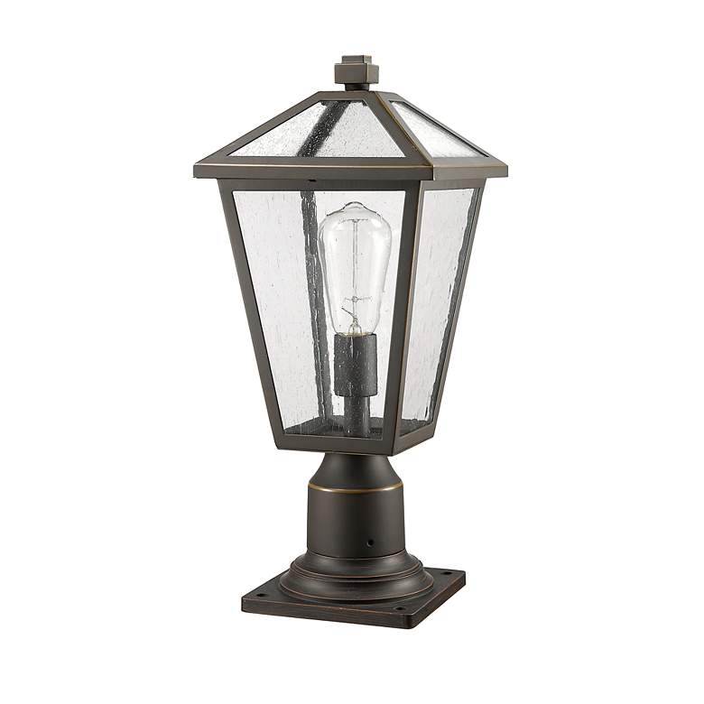 Image 7 Z-Lite 1 Light Outdoor Pier Mounted Fixture in Oil Rubbed Bronze Finish more views