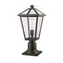 7_Z-Lite 1 Light Outdoor Pier Mounted Fixture in Oil Rubbed Bronze Finish more views