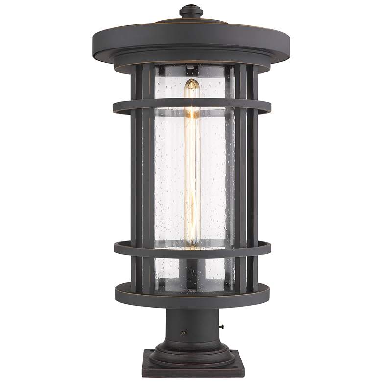 Image 1 Z-Lite 1 Light Outdoor Pier Mounted Fixture in Oil Rubbed Bronze Finish