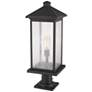 3_Z-Lite 1 Light Outdoor Pier Mounted Fixture in Oil Rubbed Bronze Finish more views