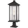 4_Z-Lite 1 Light Outdoor Pier Mounted Fixture in Oil Rubbed Bronze Finish more views