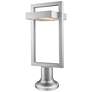 Z-Lite 1 Light Outdoor Pier Mounted Fixture in Silver Finish