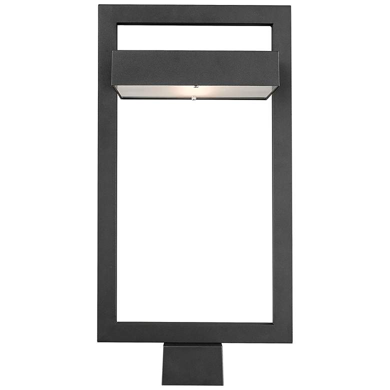 Image 4 Z-Lite 1 Light Outdoor Post Mount Fixture in Black Finish more views