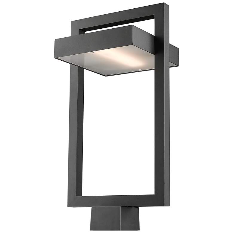 Image 5 Z-Lite 1 Light Outdoor Post Mount Fixture in Black Finish more views