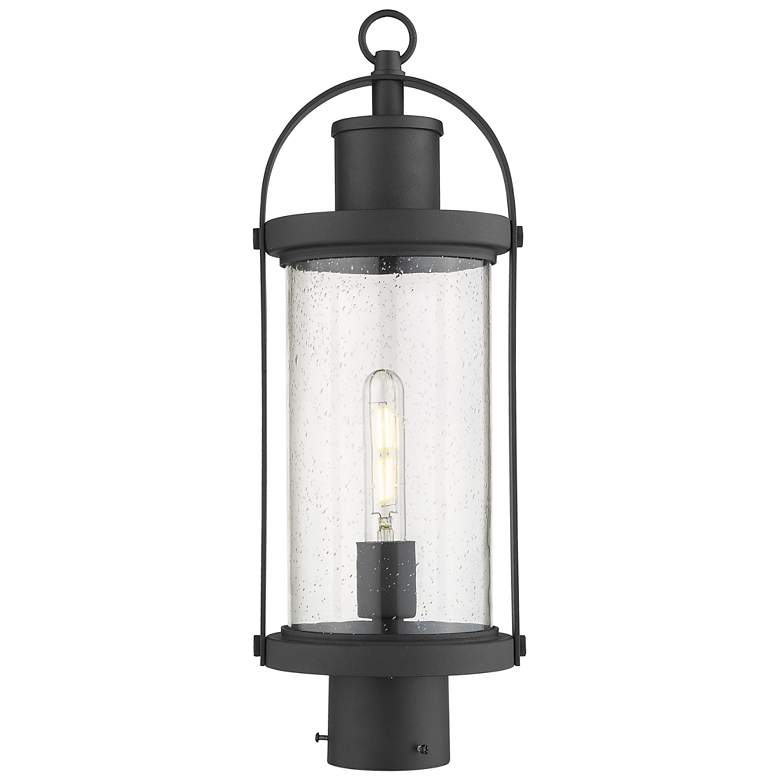 Image 1 Z-Lite 1 Light Outdoor Post Mount Fixture in Black Finish