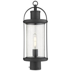 Z-Lite 1 Light Outdoor Post Mount Fixture in Black Finish