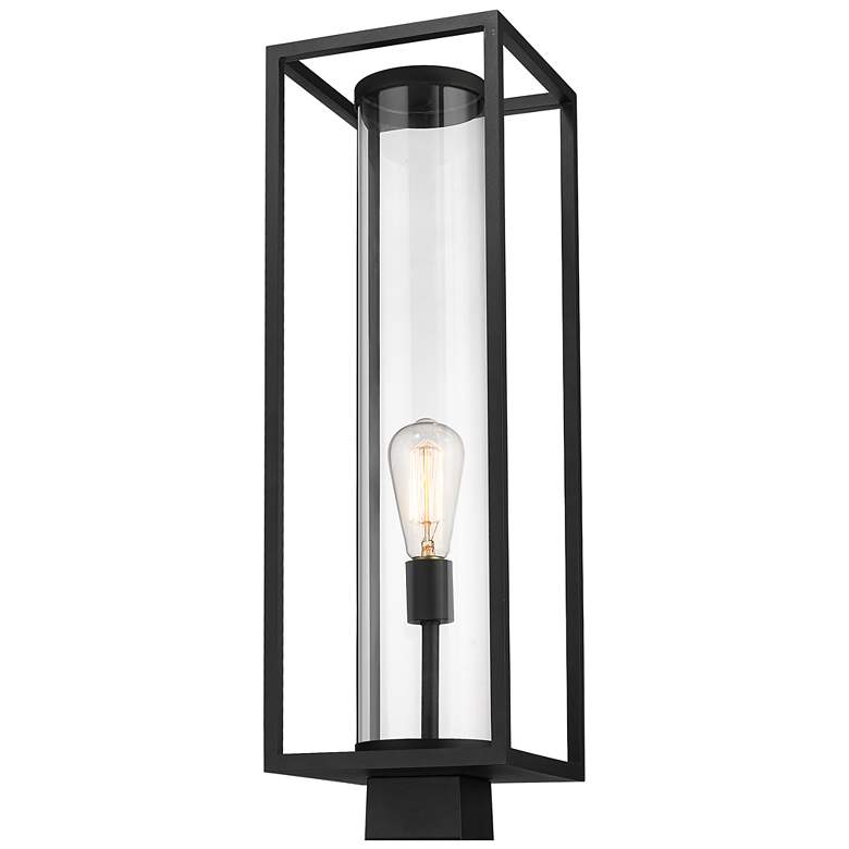 Image 1 Z-Lite 1 Light Outdoor Post Mount Fixture in Black Finish