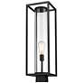 Z-Lite 1 Light Outdoor Post Mount Fixture in Black Finish