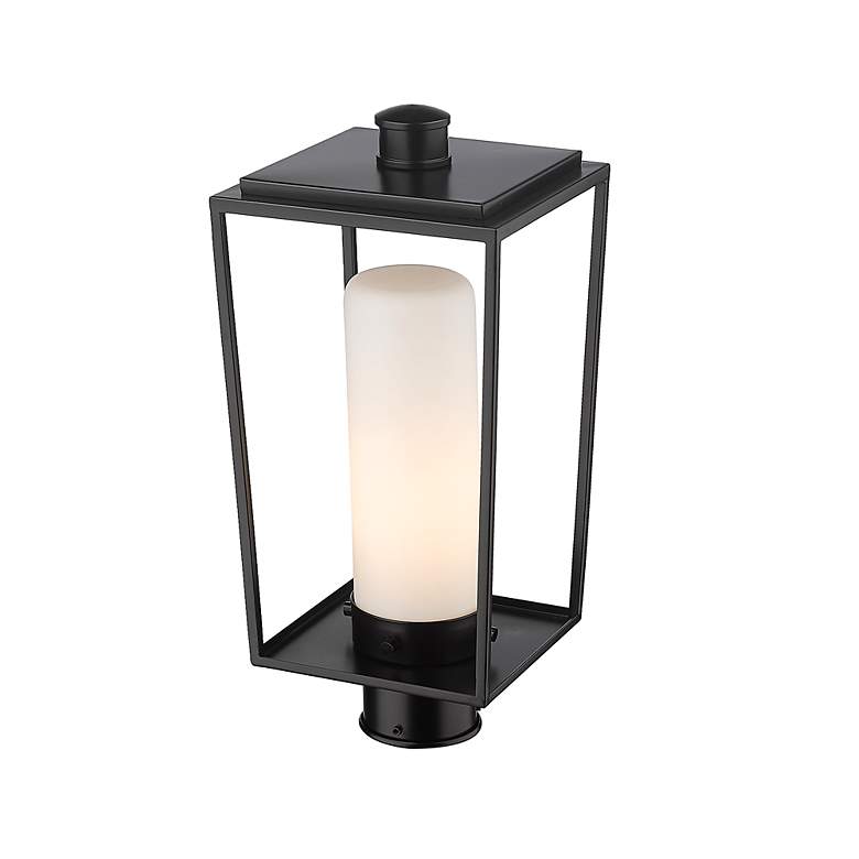 Image 3 Z-Lite 1 Light Outdoor Post Mount Fixture in Black Finish more views