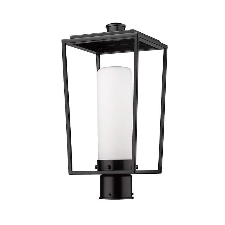 Image 5 Z-Lite 1 Light Outdoor Post Mount Fixture in Black Finish more views