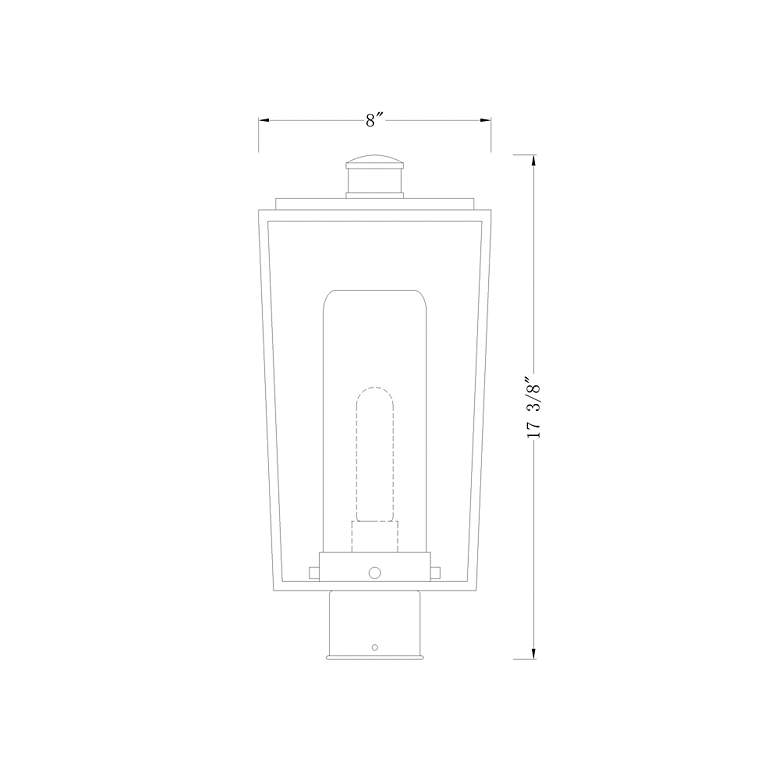 Image 6 Z-Lite 1 Light Outdoor Post Mount Fixture in Black Finish more views