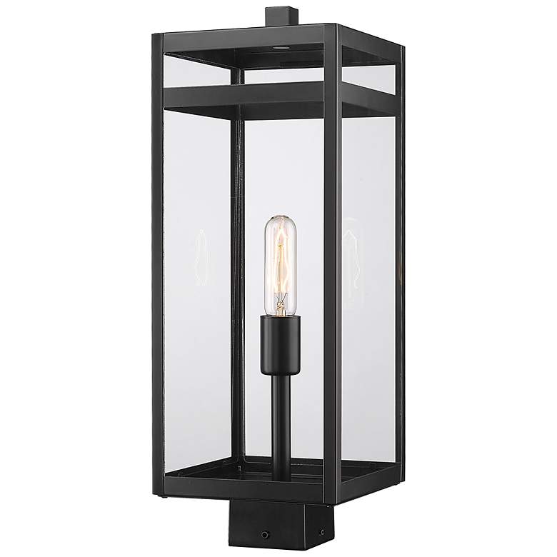 Image 1 Z-Lite 1 Light Outdoor Post Mount Fixture in Black Finish