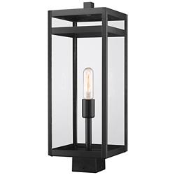 Z-Lite 1 Light Outdoor Post Mount Fixture in Black Finish