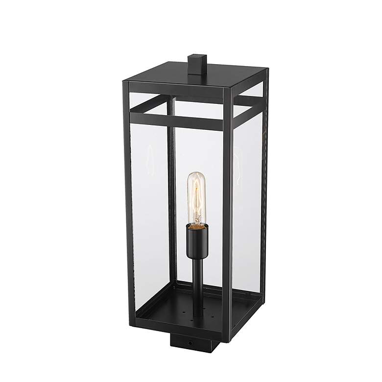 Image 3 Z-Lite 1 Light Outdoor Post Mount Fixture in Black Finish more views