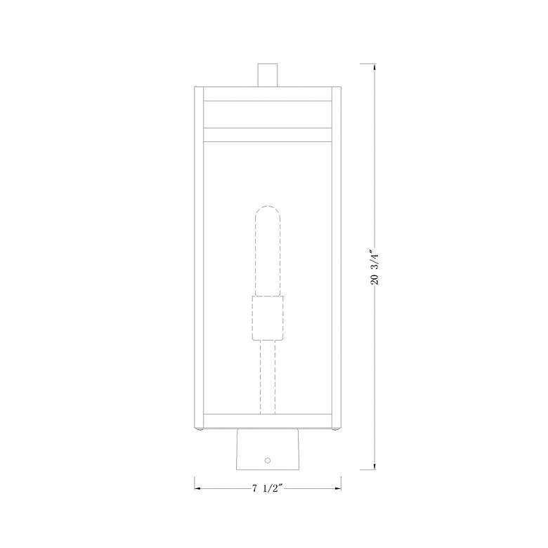 Image 6 Z-Lite 1 Light Outdoor Post Mount Fixture in Black Finish more views