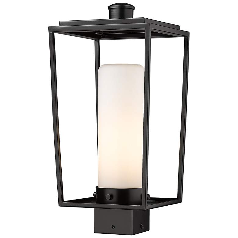 Image 1 Z-Lite 1 Light Outdoor Post Mount Fixture in Black Finish