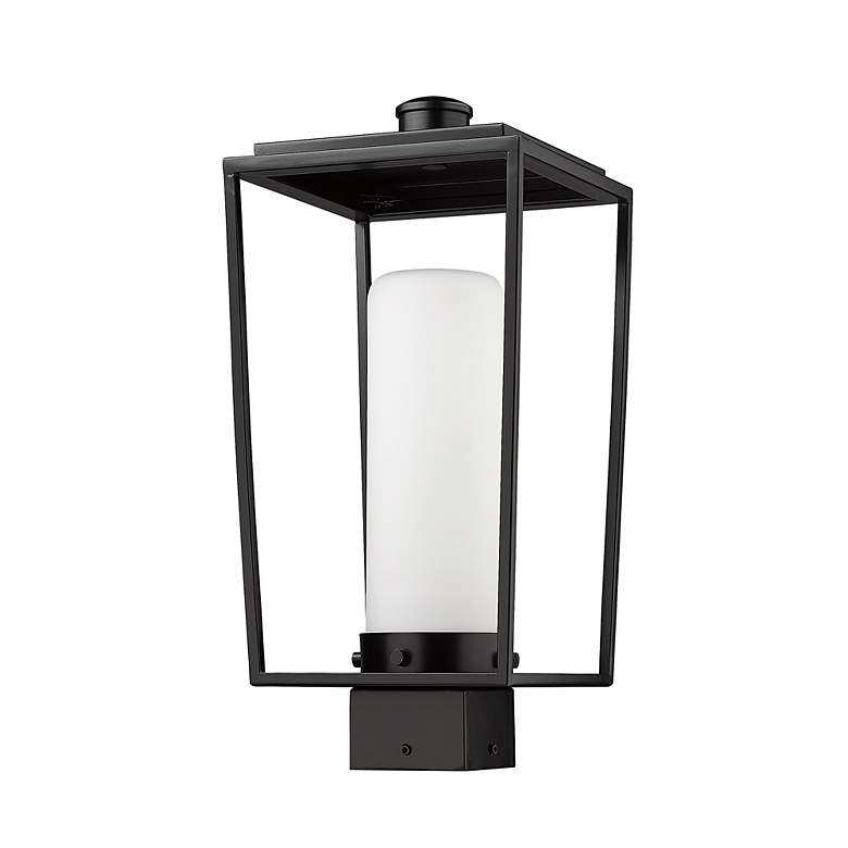 Image 5 Z-Lite 1 Light Outdoor Post Mount Fixture in Black Finish more views