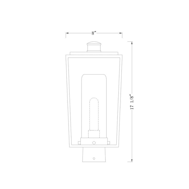 Image 6 Z-Lite 1 Light Outdoor Post Mount Fixture in Black Finish more views